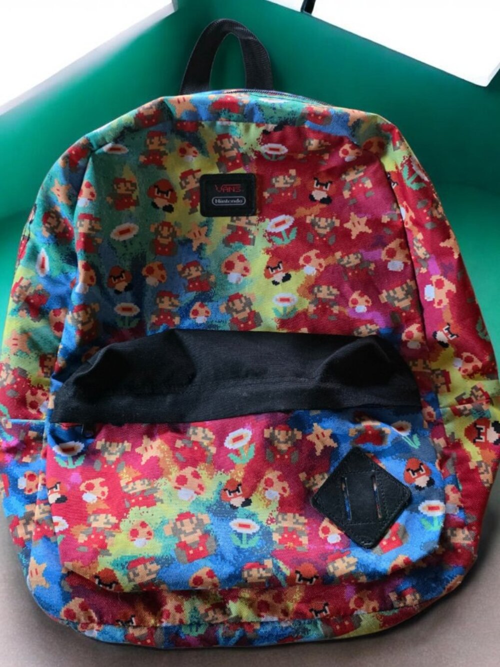EUC VANS Vintage X NINTENDO Super Marie Bros Old Skool II Backpack 8 Bit Print